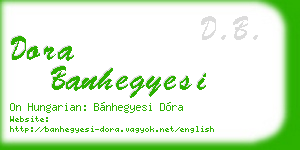 dora banhegyesi business card